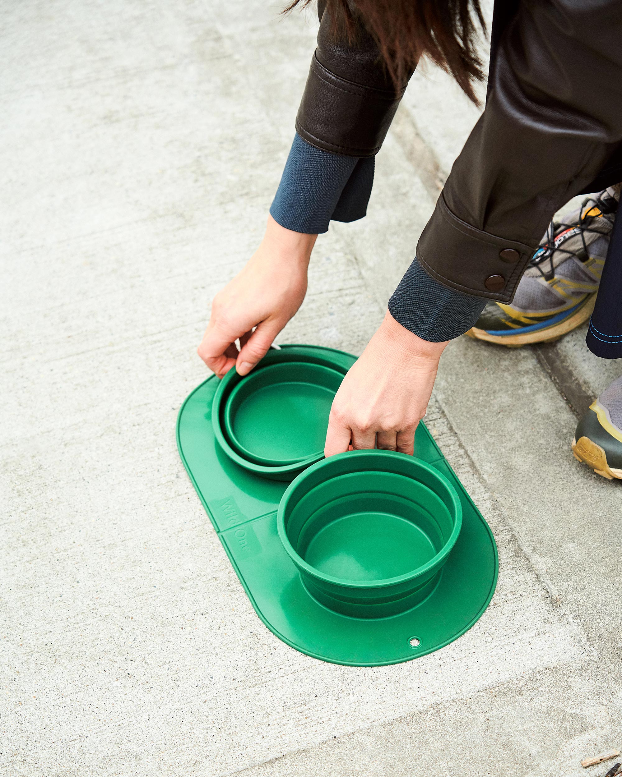 Travel Bowl Duo | Collapsible Double Bowl, Travel Dog Bowl with