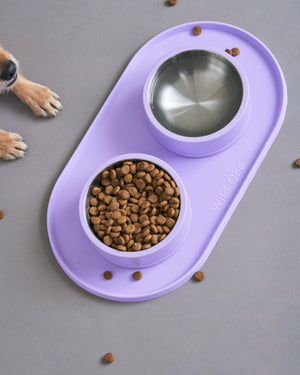 NONOR Pet Food For Puppy Dog Cat 5 Colors Silicone Mat Bowl