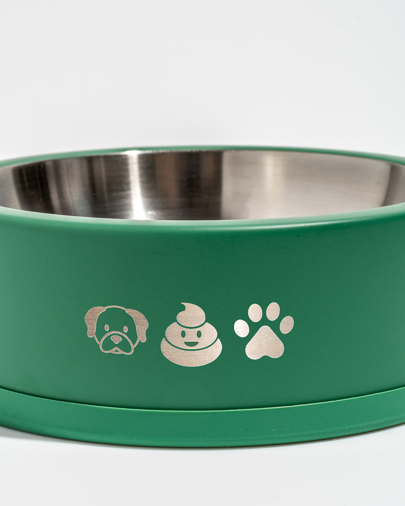 Pet Junkie Silicone Dog Bowl Mat - Placemat for Pet Bowls Green