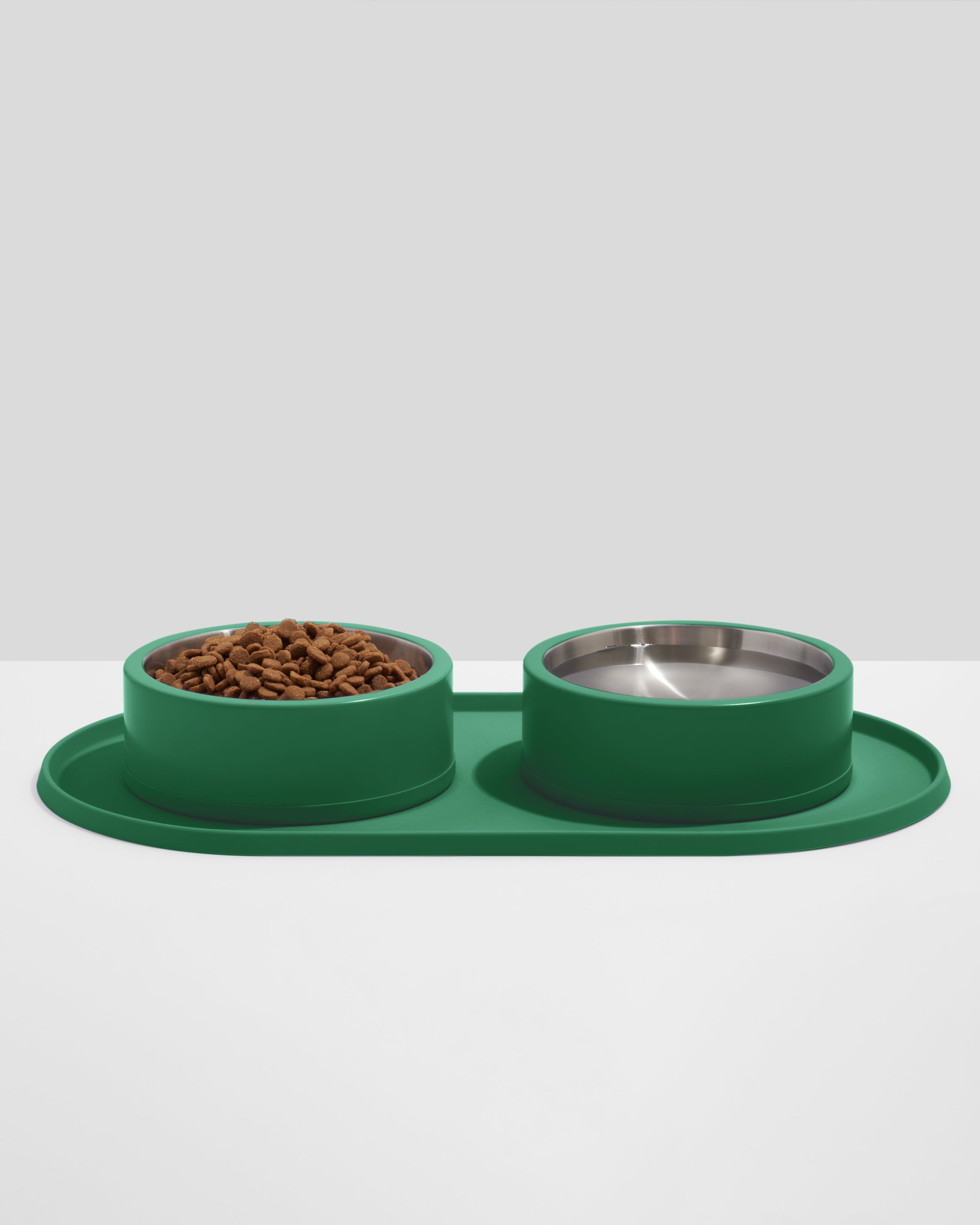Pet Junkie Silicone Dog Bowl Mat - Placemat for Pet Bowls Green