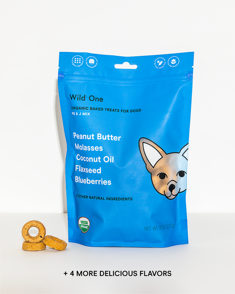 Wild One Organic Baked PB J Dog Treats 8oz