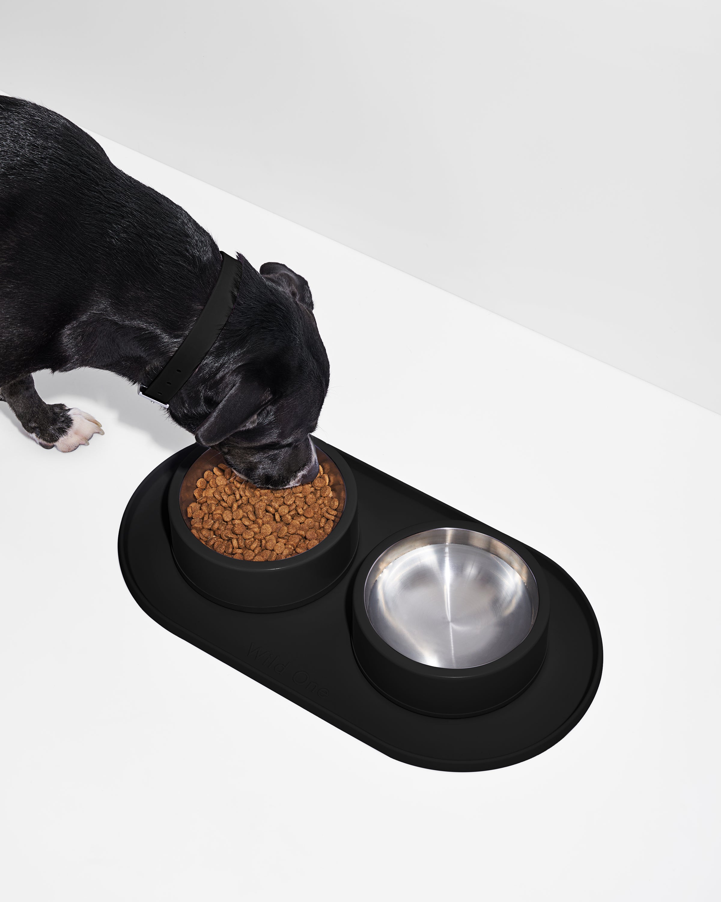 mDesign Silicone Pet Food & Water Bowl Feeding Mat for Dogs - 16 x 8 Small